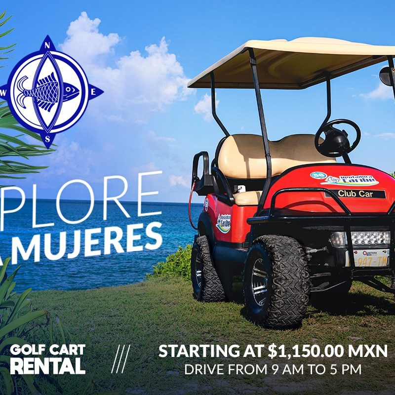 Que incluye la renta de carritos de golf en Isla Mujeres