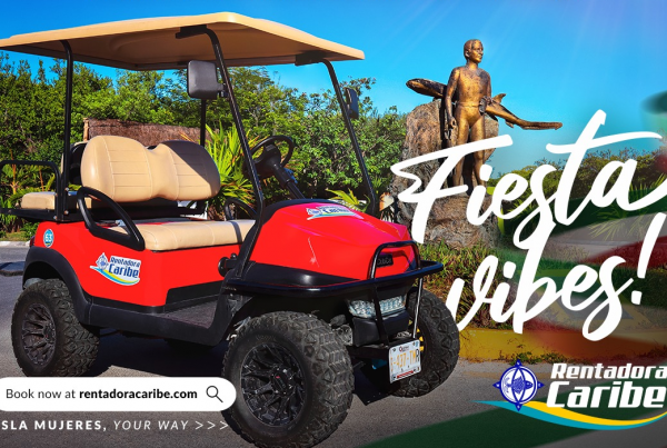 Renta de carritos de golf para eventos en Isla Mujeres