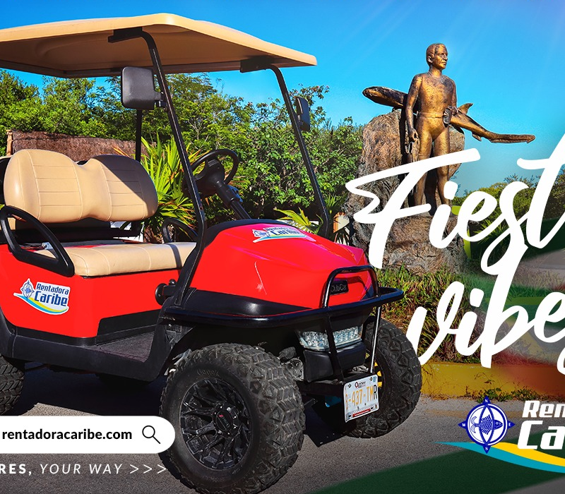 Renta de carritos de golf para eventos en Isla Mujeres