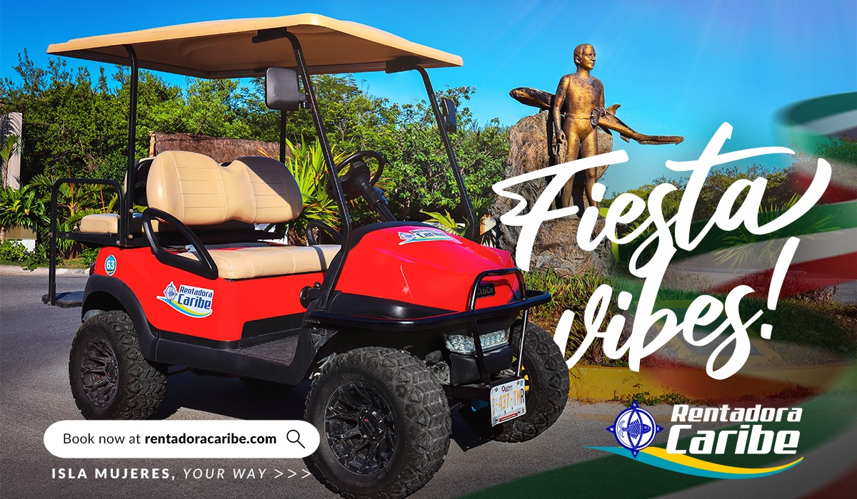 Renta de carritos de golf para eventos en Isla Mujeres