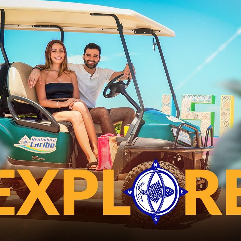 Renta de carritos de golf para grupos en Isla Mujeres