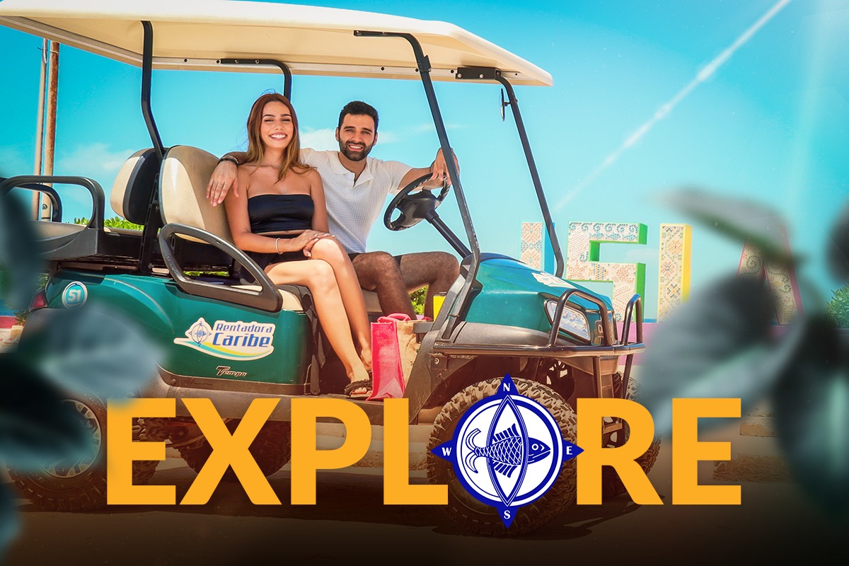 Renta de carritos de golf para grupos en Isla Mujeres