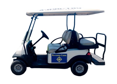 carrito de golf blanco
