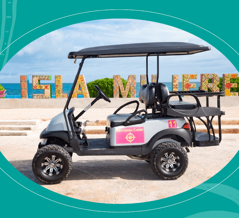¿Cuánto cuesta la renta de un carrito de golf en Isla Mujeres?