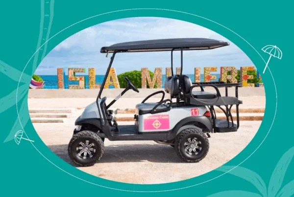 How much does it cost to rent a golf cart on Isla mujeres?
