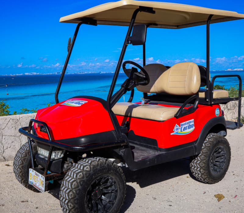 Where to rent golf carts on Isla Mujeres for a wedding